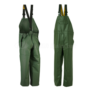 Ensemble imperméable robuste en PVC épais pour la <span class=keywords><strong>pluie</strong></span> et les intempéries, comprenant une veste et un pantalon à bretelles, idéal pour la pêche - Product Image 5