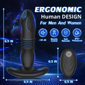 Vibrador de Masaje de Próstata de Silicona Impermeable IPX6, Juguetes Sexuales con Control Remoto por Aplicación, Diseño Telescópico, Sensación Real al Tacto, Tapón <span class=keywords><strong>Anal</strong></span> - Product Image 3