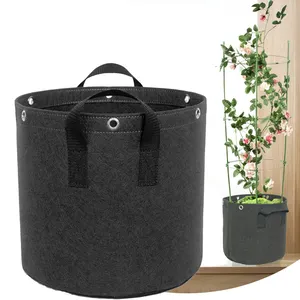 12 Gallon Grow Bags Heavy Duty 300G Thickened Nonwoven Fabric Pot Grow Bag with Handles