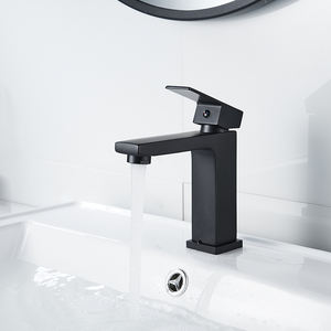 <span class=keywords><strong>Robinet</strong></span> de lavabo <span class=keywords><strong>noir</strong></span> à poignée unique pour lavage à la <span class=keywords><strong>main</strong></span> avec corps en laiton au design moderne de l'usine Momali avec <span class=keywords><strong>eau</strong></span> chaude et <span class=keywords><strong>froide</strong></span> - Product Image 4
