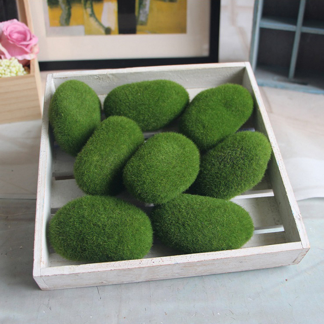 Artificial Simulated Moss Stone Photography Props Bonsai Garden Micro-Landscape Decoration China Origin 10-30cm Height Home