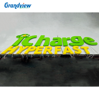 Letrero Luminoso Publicitario para Exteriores, Letrero con Letras de Canal, Logotipo Personalizado Iluminado con LED, Letrero Luminoso 3D para Edificios