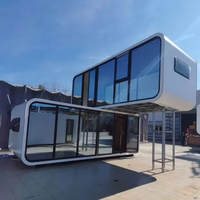 Maison préfabriquée de luxe en verre intégral avec structure en acier, projet de villa personnalisé OEM ODM
