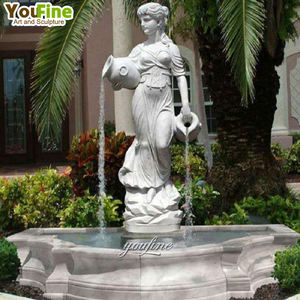 गर्म बिक्री सजावट हाथ नक्काशी वीनस सफेद संगमरमर की जन्म प्रतिमा पानी के फव्वारे - Product Image 4