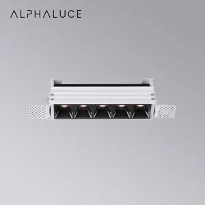 ALPHALUCE Design Cob 10W Ceiling Led Trimless Recesseed Dimmable Linear Spot Downlight For Project