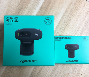 Nouveau pour <span class=keywords><strong>Logi</strong></span>-tech C270 <span class=keywords><strong>HD</strong></span> 720P Mini Webcam USB noir avec microphone intégré et capteur CMOS pour bureau à domicile et bureau/ordinateur portable - Product Image 1