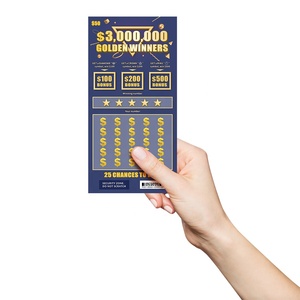 Xổ Số Nhà cung cấp nóng đầy đủ màu sắc in xổ số trò chơi vé tùy chỉnh mô hình chống hàng giả thiết kế bí mật Xổ Số vé - Product Image 2