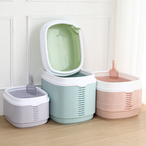 Wholesale Pet Supplies Folding Cat Litter box Cat Toliet Sifting Cat Litter Box with <strong>Pooper</strong> <strong>Scooper</strong> - Product Image 1