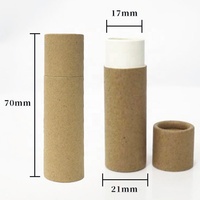 Tube de papier de qualité alimentaire emballage chapstick baume à lèvres conteneur tube imprimé écologique 10g brillant à lèvres 0.3 oz tube de baume à lèvres kraft