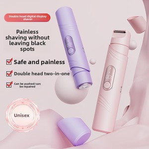 <span class=keywords><strong>Rasoir</strong></span> électrique double tête pour femme, tondeuse <span class=keywords><strong>intime</strong></span> pour poils pubiens, vente en gros pour hommes et femmes - Product Image 2