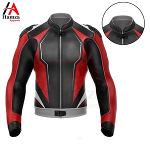 Chaqueta de Carreras Unisex Negra y Roja de Manga Larga, Diseño Futurista, Cuello Alto, Transpirable, Ligera e Impermeable para Motocicleta - Product Image 5