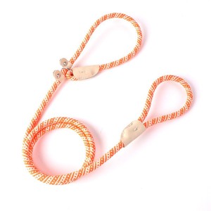 Heavy Duty Braided Nylon Slip Lead <b>Dog</b> Leash with Leather Stoppers Adjustable Training <b>Dog</b> Slip Lead High-Density Climbing Rope - Product Image 1