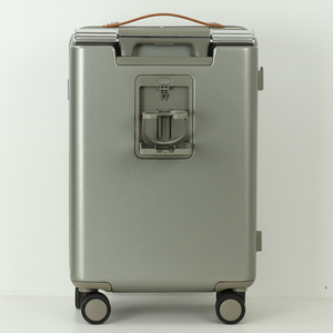 <span class=keywords><strong>Valise</strong></span> à <span class=keywords><strong>roulettes</strong></span> légère et résistante aux rayures en polycarbonate avec porte-bouteille, design moderne - Product Image 4