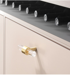 Maçaneta acrílica de gaveta, puxador transparente para armário de cozinha, maçaneta - Product Image 4