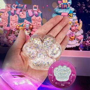 NOUVEAU Adorable Jouet à Presser en Forme de Patte de Chat Transparente à Paillettes - Cadeau Sensoriel Anti-Stress pour Enfants, Adultes, Amusement au Bureau - Cadeaux de Fête - Product Image 3