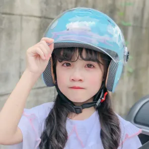 신기함 고전적인 아이 헬멧 오토바이 3/4 모자 스쿠터 보호 casco de 모토 중국 인증을 타고 어린이 헬멧
