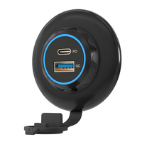 Einbau-DC-Ladegerät 12 Volt 24 Volt Eingang Quick Charger 3.0 BUS RV LKW Dual USB-Anschluss USB-A QC3.0 Typ C PD3.0 Auto-Ladebuchse
