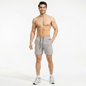 Pantalones Cortos Deportivos Personalizados con Logotipo Fabletics para Hombre, Forro Antiarrugas, Secado Rápido, Estilo Deportivo Sólido, 5 Pulgadas, Ropa Deportiva de Verano para Gimnasio y Entrenamiento - Product Image 1