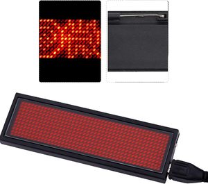 Badge LED programmable Bluetooth, rechargeable par USB, affichage numérique défilant avec fixation magnétique, logo personnalisé - Product Image 1