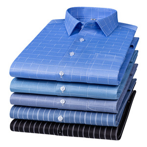 2025 nuovo Design con logo personalizzato Xb a righe e maniche lunghe senza stiratura richiesto per la primavera della 2024 camicia Casual da uomo - Product Image 5