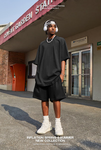 Pantalones cortos de chándal de verano personalizados, pantalones cortos de felpa francesa, ropa de calle de algodón pesado, pantalones cortos de carga holgados - Product Image 3