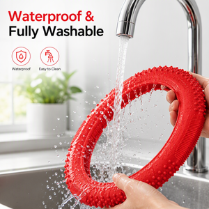 Accessoire universel pour l'intérieur des voitures, écologique, inodore, antidérapant, élastique, durable, lavable, housse de volant en silicone - Product Image 4