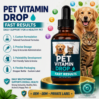 Huile de chanvre personnalisée pour chiens et chats, fabricant OEM, complément alimentaire pour animaux de compagnie, huile de chanvre naturelle, marque privée