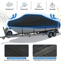 Housse de bateau robuste en tissu Oxford imperméable pour coques de 17 à 19 pieds et bateaux de pêche, tailles et couleurs personnalisées disponibles