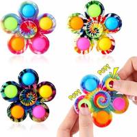 Nuevo Diseño de Juguete Sensorial Antiestrés Push Pop Bubble Fidget Spinner, Juguete Simple de Mano para Aliviar el Estrés para Niños