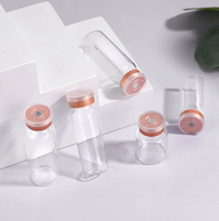 Flacons en verre tubulaires vides ambrés de 2, 5, 10, 30 ml, bouteilles en verre à sertir pour le stockage de matières premières cosmétiques