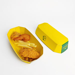 Greentop Plateaux alimentaires en papier kraft écologique Boîtes à emporter personnalisées pour <span class=keywords><strong>hot</strong></span> <span class=keywords><strong>dog</strong></span> au fromage pour gaufrage de chips de pommes de terre à la crème glacée - Product Image 4