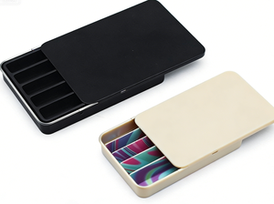 Scatola in Latta Nera Opaca Personalizzata a Prova di Bambino con Cassetto Scorrevole, Contenitore Anti-Odore per Alimenti con Logo Personalizzato per Erbe - Product Image 2