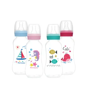 סטנדרטי 240ml תינוקות חלב בקבוק BPA משלוח PP ידידותית לסביבה מזון כיתה Momeasy סיליקון פטמת תינוקות PP האכלת תינוק בקבוקים