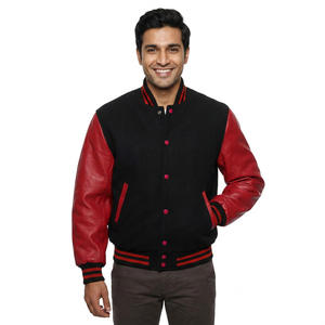 High Quality 2026 Letterman Varsity Jackets Wool Body <b>Genuine</b> Leather Sleeves Winter wear Smart CollegeBaseballjacket for men - Product Image 1