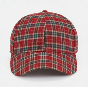 Gorra de Béisbol Vintage a Cuadros Multicolor Ajustable de Algodón para Hombre y Mujer al por Mayor - Product Image 1