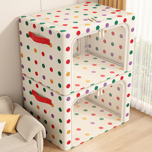 Organizador de ropa para el hogar, caja de almacenamiento rectangular plegable de tela Oxford con cremallera para guardarropa, edredones y ropa, 1.1 kg - Product Image 2