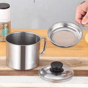 Filtre à graisse et à huile <span class=keywords><strong>de</strong></span> cuisson en acier inoxydable pour cuisine, avec couvercle à mailles fines - Product Image 2