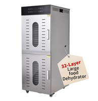 Heetverkopende commerciële roestvrijstalen dehydrator met 32 trays voor het bewaren van fruit en groenten