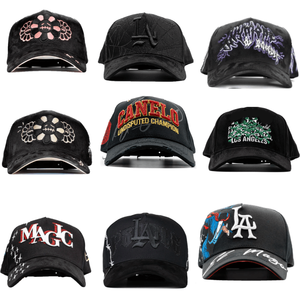 หมวกเบสบอล gorras หมวกเบสบอลทำจากหนังกลับขอบโค้งเปล่า5แผง - Product Image 1