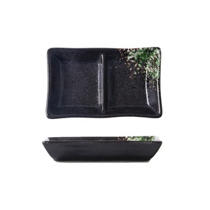 Piatto per Salsa di Soia in Ceramica <span class=keywords><strong>a</strong></span> Due Strati, Stile Coreano, per Barbecue e Hot Pot, con <span class=keywords><strong>Scomparti</strong></span> per Salse - Product Image 6