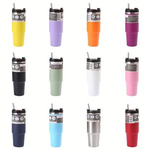 Leak Proof Outdoor 30 Oz Multi-Color Insulated Stainless Steel Water Bottle Reusable Metal Sealed <b>Large</b> Capacity Car <b>Mug</b> Cup - Product Image 4