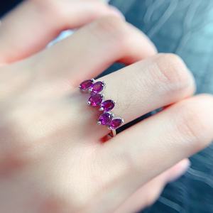 งานแต่งงาน<span class=keywords><strong>โกเมน</strong></span>ธรรมชาติสีทองแบบคลาสสิกสำหรับผู้หญิง925เงินสเตอร์ลิงสำหรับงานปาร์ตี้ - Product Image 2