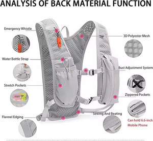 Mochila FSPG para Deportes al Aire Libre, Ciclismo, Senderismo, Montañismo, <span class=keywords><strong>Material</strong></span> de Mochila Hidratante, Suave y de Secado Rápido - Product Image 4