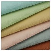 1,2 mm dickes, geprägtes Semi-PU-Leder mit Litchi-Narbung, abriebfeste Rolle, imitiert Baumwoll-Woll-Unterlage, Stoff für Sofabezüge