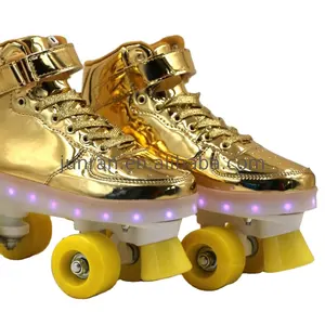 Chinese Leverancier Fasion Stijl Goedkope Led Roller Skate Schoenen Fashion Kids Vrouwen Quad Artistieke Rolschaatsen Op Verkoop