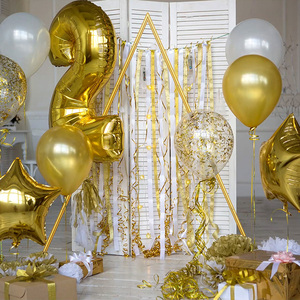 <span class=keywords><strong>Arco</strong></span> di picco floreale della navata dorata <span class=keywords><strong>un</strong></span> <span class=keywords><strong>arco</strong></span> di metallo con cornice squisita 8.3FT per la decorazione di laurea di nozze di compleanno - Product Image 4