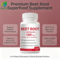 Capsules de racine de betterave en gros d'usine 1200mg Poudre de racine de betterave Soutien naturel aux vitamines pour adultes Performance Énergie Antioxydants