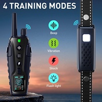 Ferngesteuertes Hundetrainingsgerät mit Piep-, Vibrations- und Schockmodi, Bellkontroll-Halsband mit Zwei Halsbändern zum Training von Zwei Hunden
