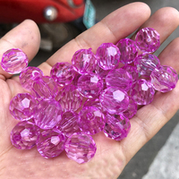 500g/zakje 6/8/10/12/14/16mm Bubblegum Kleurrijke Transparante Gefacet Decoratieve Steentjes, Kristallen Ambachtelijke Ornamenten voor Tassenmaken