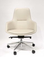 Ventes directes d'usine en cuir PU chaise de bureau à dossier moyen chaise pivotante